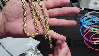 HAWAII ROPE CHAINS 14K 8.5MM D/C ROPE CHAIN FOR SALE!