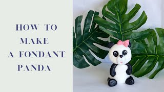 How to make an edible fondant panda Sugarpaste