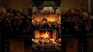 Autumn Decorations and Cozy Fireplace 🍁🔥 Create a Space Filled with Magic!  #autumnrelaxation #short