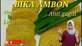 RESEP DAN CARA MEMBUAT BIKA AMBON MANIS LEGIT DAN EKONOMIS || MAKANAN KHAS MEDAN