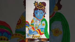 krishna drawing || janmashtami  drawing #shorts #ytshorts #tradingshorts #janmashtami #krishna