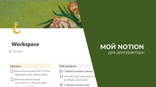 Notion для моей докторантуры