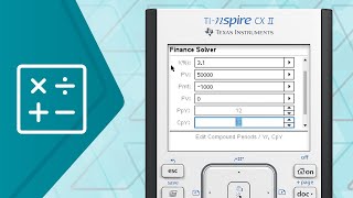 Use the Finance Solver on the TI-Nspire CX II Graphing Calculator