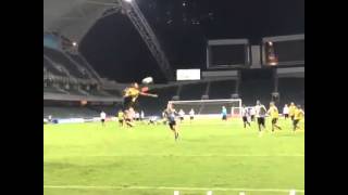 The amazing kung fu goal of Zlatan Ibrahimovic during training in Hong Kong