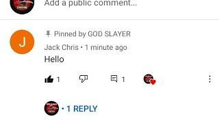 Everything in the comment section will only have the word "Hello"