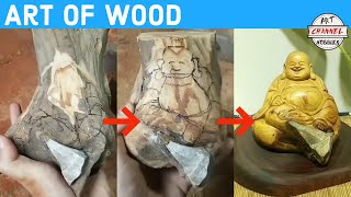 Art Of Wood 弥勒佛雕刻过程