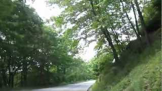 Driving up Perkins Memorial Drive at Bear Mountain New York