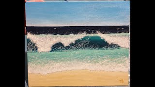 #97. Acrylic Wave Painting - Following Katie Jobling Art's Tutorial