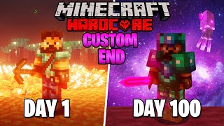 I Survived 100 Days in a Custom End in Minecraft Hardcore