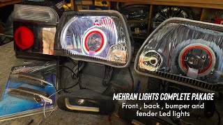 Mehran Lights complete Pakage front,back , bumper projector lights and fender led Indicators