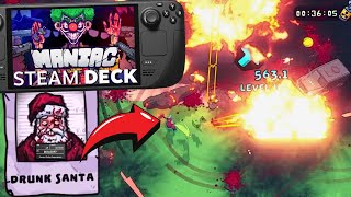 MANIAC Steam Deck Gameplay | DRUNK SANTA Hands Out PRESENTS