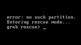 How to fix "error: no such partition - grub rescue" after deleting Linux partition