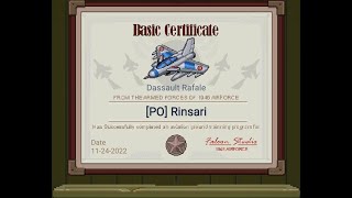 1945 Air Force Dassault Rafale Basic Certificate