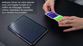 Tutoriel d'installation de film de protection en verre trempé pour tablettes