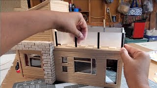 Miniature Modern House Made From Cardboard