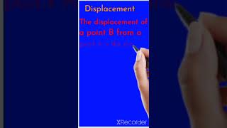 Displacement | definition of Displacement | #shorts #physics