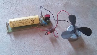 Dc Fan using with Motor and 600mah Battery/Simple mini dc fan/motor fan