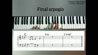 arpegio para un final... 🎧🎶🎼🎹 para música lenta, balada, bolero, etc..