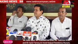 press meet  by  Mr Syed Iqbal