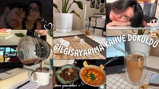 BİLGİSAYARIMA KAHVE DÖKÜLDÜ | GÜNLÜK VLOG - vize dökümanları, kore yemekleri ve mezuniyet fotoları