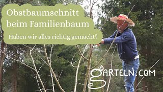 Obstbaumschnitt beim Apfelbaum im Frühjahr