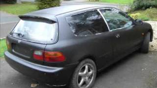 Honda Civic EG 92-95 satin black hammerite respray