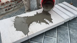 DIY outdoor coffee table from cement and old sleeping cushions. Very easy and beautiful. Simple idea