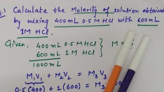 Mixture of acids concentration calculation