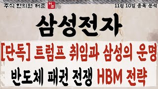 [삼성전자] 트럼프 취임과 삼성의 운명. 반도체 패권 전쟁      #삼성전자 #HBM