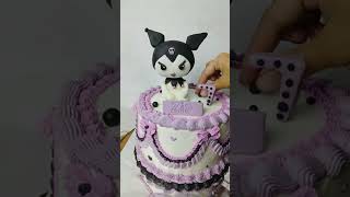 kue kuromi cantik  #cake#resepblackforest#cakedecorating#kuromi