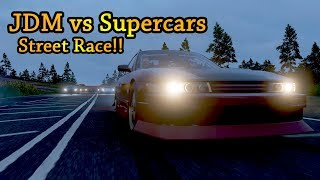 STREET RACING IN MY FULLY UPGRADED "NISSAN SILVIA CLUB K" WITH SUPER-CARS!!! | Forza Horizon 4