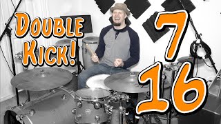 7/16 Double Kick Drum Groove