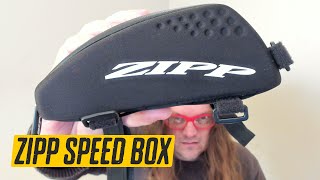 Zipp speed box 1 & 2 top tube frame bag saddlebag review.