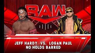 WWE 2K23 | Jeff Hardy vs Logan Paul No Holds Barred | RAW