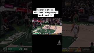 Giannis Block Williams Dunk Part 2 #2k22 #nba #lockercodes #glitch #xp