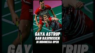 Gaya Astrup dan Rasmussen di Indonesia Open #shorts #bulutangkis #badminton  #badmintonlovers