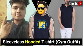 Unboxing TRIPR Blue Hooded Sleeveless T-shirt (Gym Outfit) - @flipkart  - @hysagain - #shorts