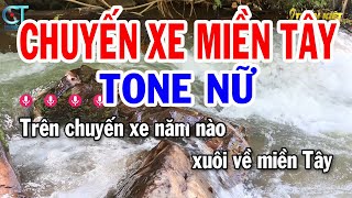 Karaoke Chuyến Xe Miền Tây Tone Nữ ( Am ) Nhạc Sống Mới || Karaoke Tuấn Kiệt