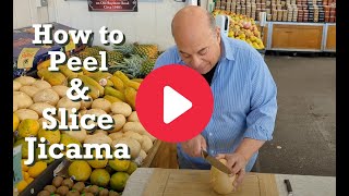 How to Peel & Slice Jicama + Herbed Ricotta Dip Recipe