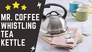 Mr. Coffee Flintshire Stainless Steel Whistling Tea Kettle - 1.75-Quart - Brushed Satin Overview