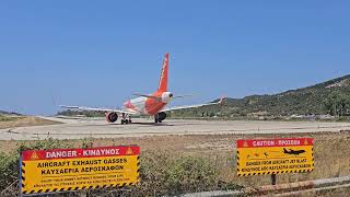 Takeoff in Skiathos. Airbus A320 Neo. Friendly Pilots. EasyJet