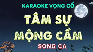 KARAOKE (song ca) | TÂM SỰ MỘNG CẦM | nhạc mới, hay.