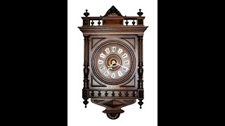 1889 Grand carved wooden cartel by SAMUEL MARTI & CIE. #AntiqueClocksDepot