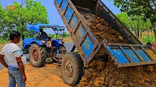 construction work in Road side Home||Mahindra tractor 275 di over load||jcb 3dx Backhoe||#jcb3dx