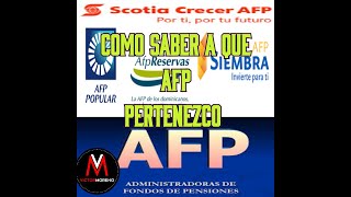 COMO saber A qué AFP pertenezco