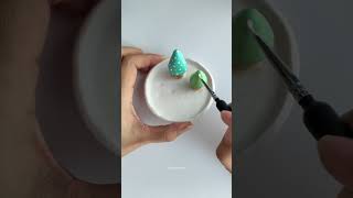 🐻‍❄️ how i paint a trinket dish⎪polymer clay art 🎨 🧡 #pottery #polymerclay #clayfigurine