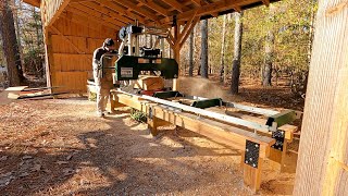 Another Day in Paradise Milling Beech on the Woodland Mills HM122 Sawmill