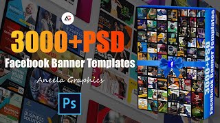 3000+Professional Facebook Banner Templates In PSD Files |Aneela Graphics|