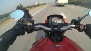 Kawasaki Z900 vs DSK Benelli 600i || Yamuna expressway || Drag Race