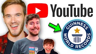 The BEST YouTube WORLD RECORDS #mrbeast #shorts